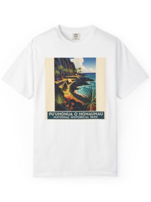 Puʻuhonua o Hōnaunau National Historical Park WPA Style Unisex T-shirt