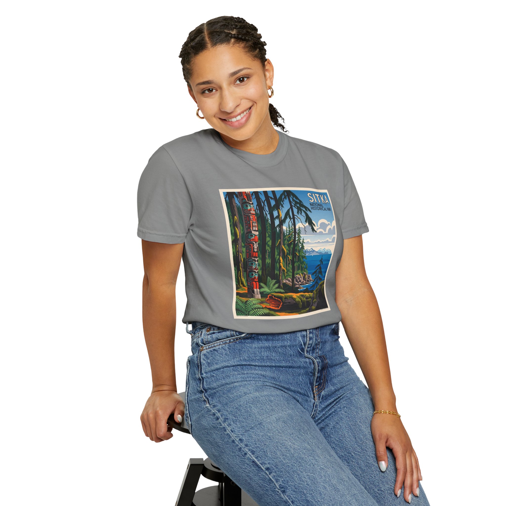 Sitka National Historical Park WPA Style Unisex T-shirt - Image 11