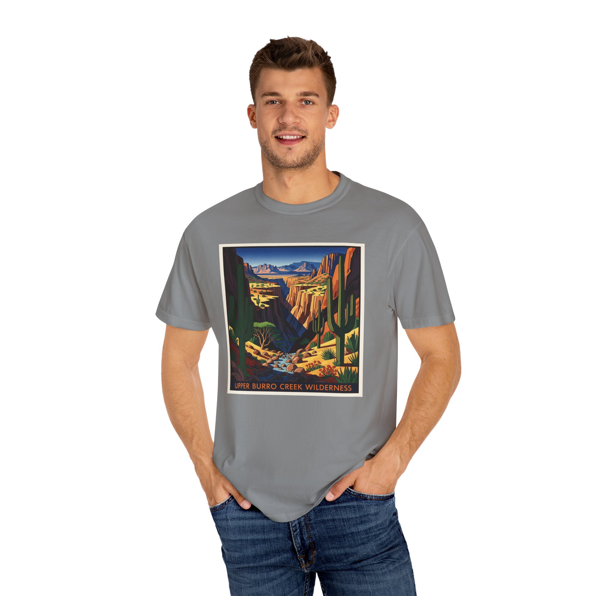 Upper Burro Creek Wilderness WPA Style Unisex T-shirt - Image 10