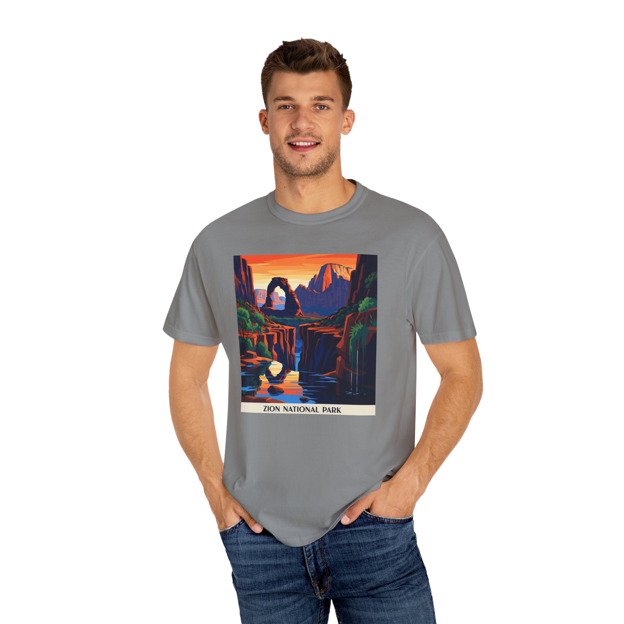 Zion National Park WPA Style Unisex T-shirt - Image 10