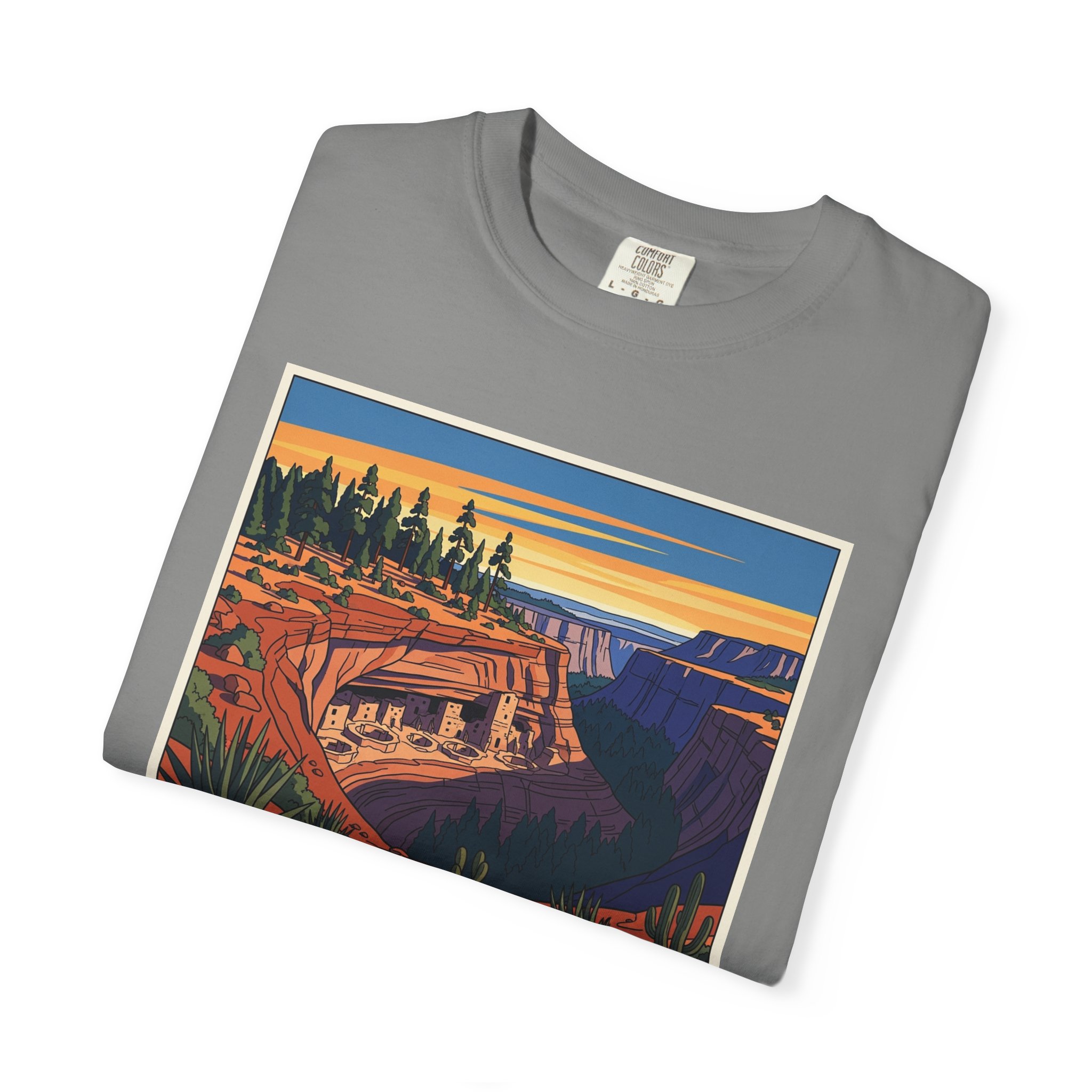 Walnut Canyon National Monument WPA Style Unisex T-shirt - Image 9
