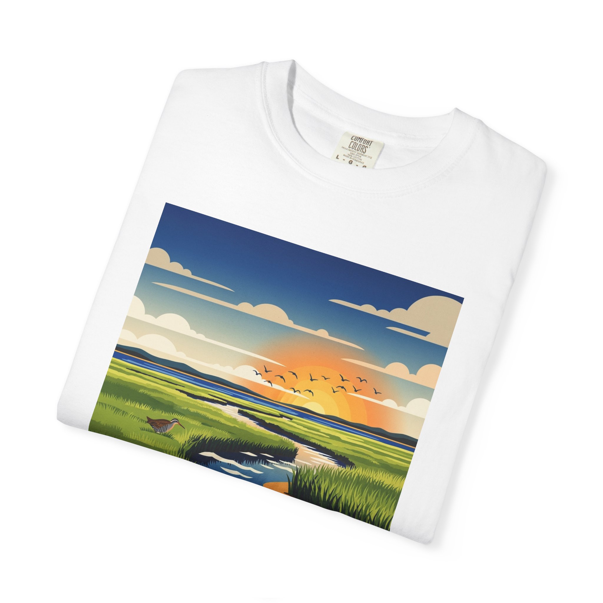 Seal Beach National Wildlife Refuge WPA Style Unisex T-shirt - Image 3