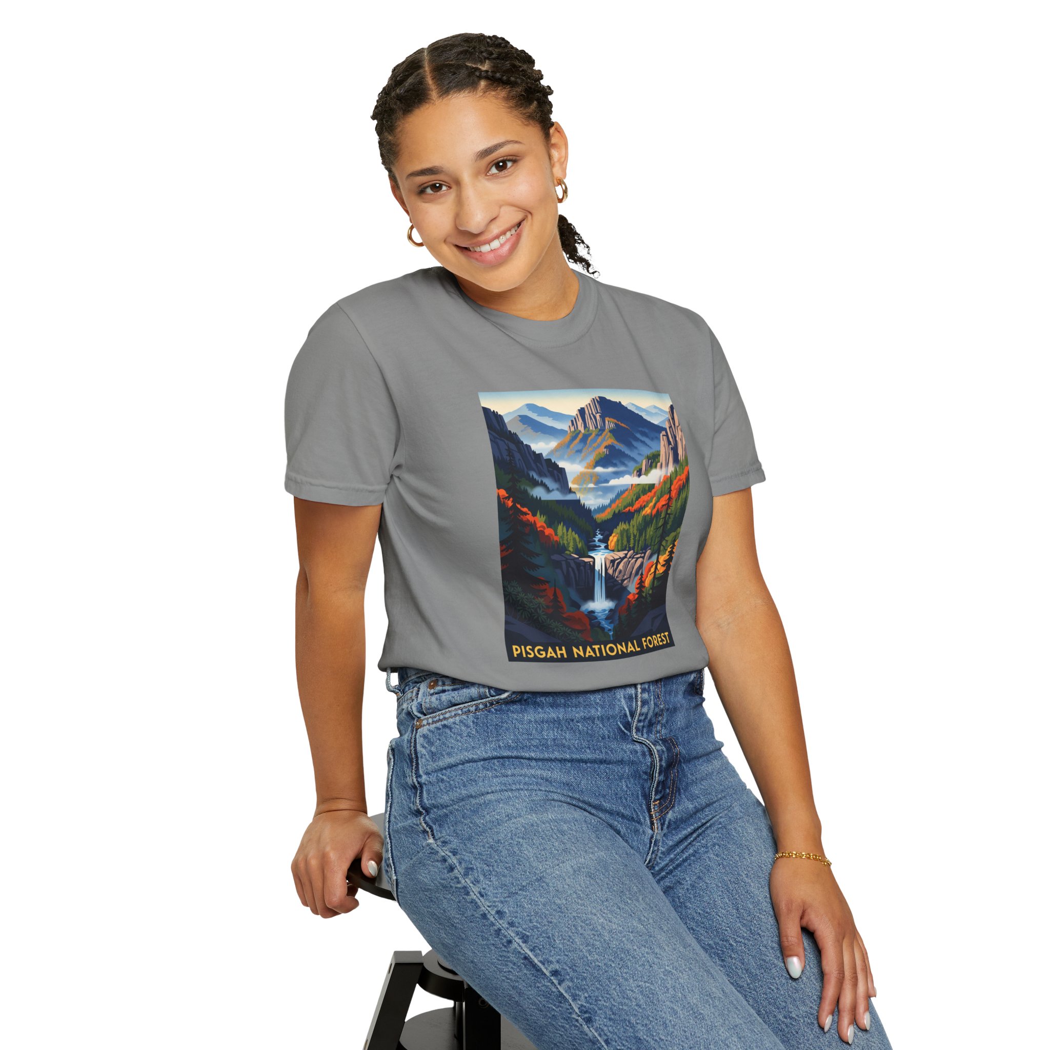 Pisgah National Forest WPA Style Unisex T-shirt - Image 11