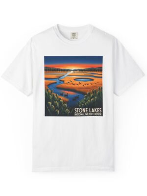 Stone Lakes National Wildlife Refuge WPA Style Unisex T-shirt