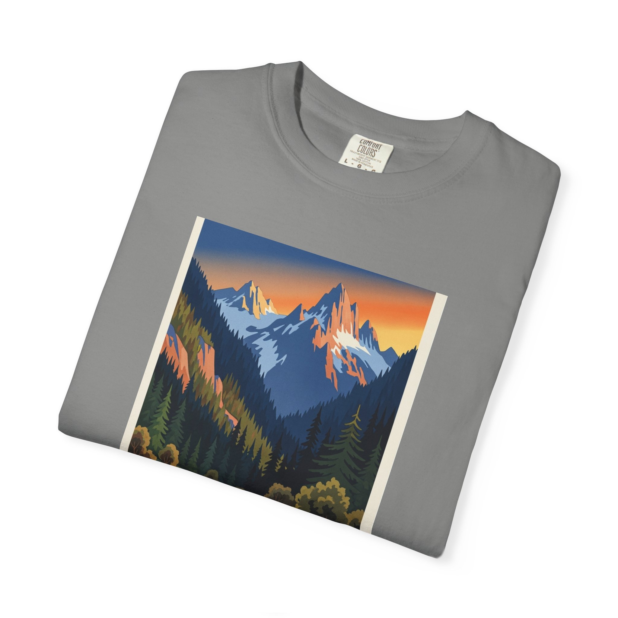 Yolla Bolly–Middle Eel Wilderness WPA Style Unisex T-shirt - Image 9