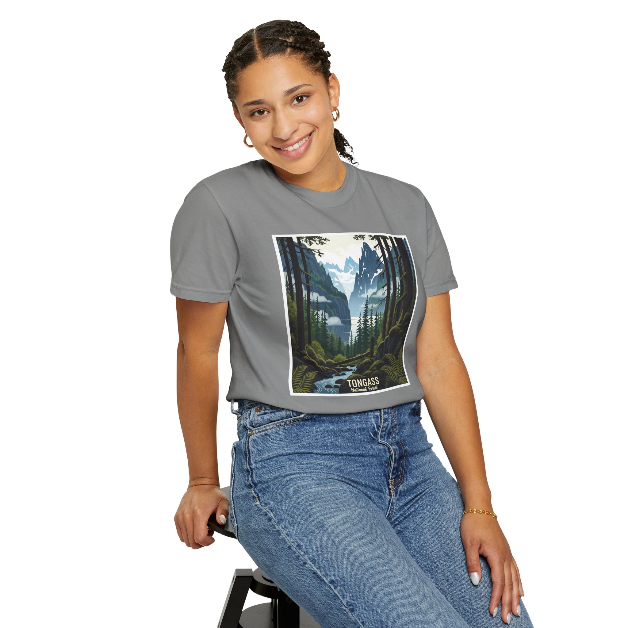Tongass National Forest WPA Style Unisex T-shirt - Image 11
