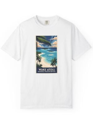 Wake Atoll National Wildlife Refuge WPA Style Unisex T-shirt