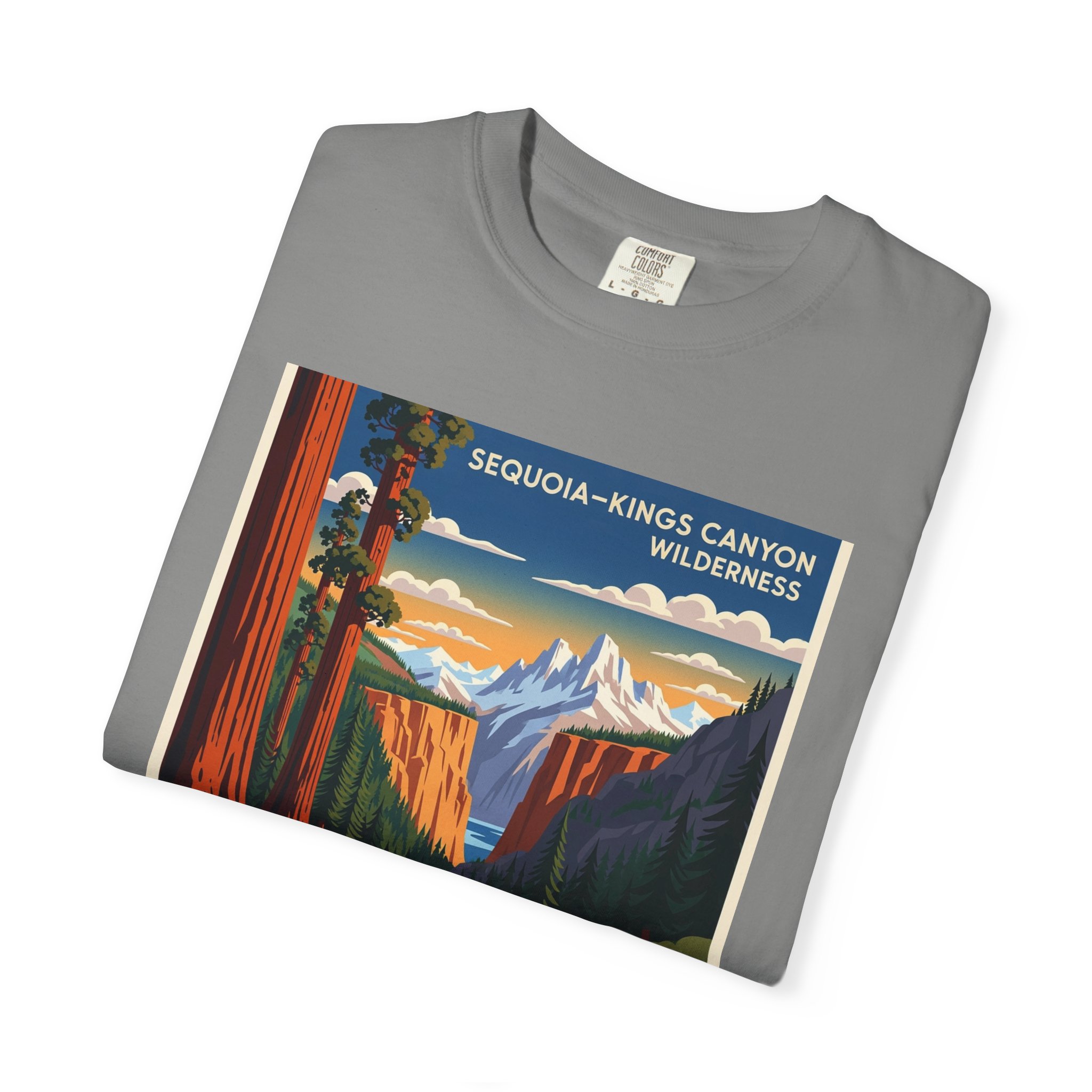 Sequoia–Kings Canyon Wilderness WPA Style Unisex T-shirt - Image 9