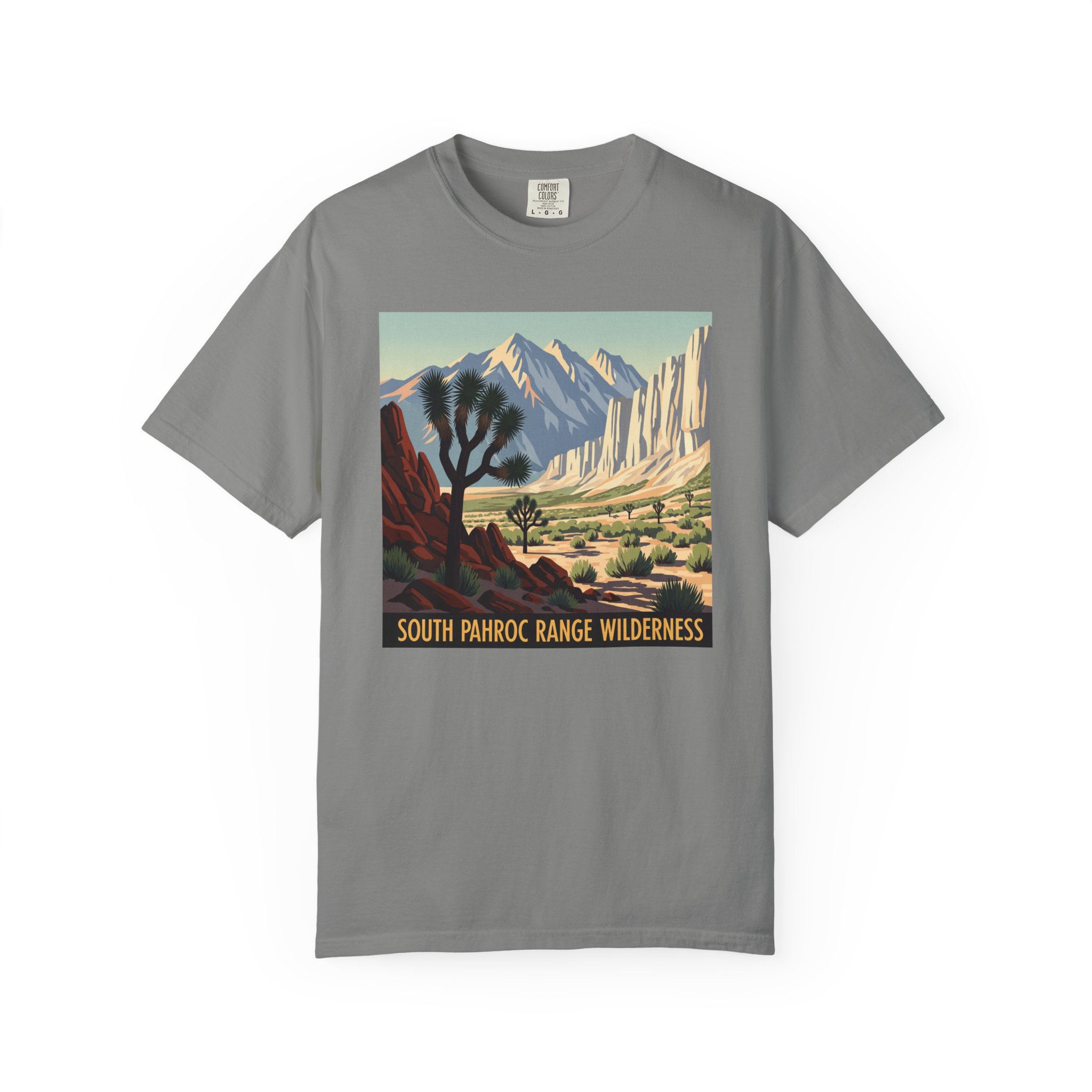 South Pahroc Range Wilderness WPA Style Unisex T-shirt - Image 7
