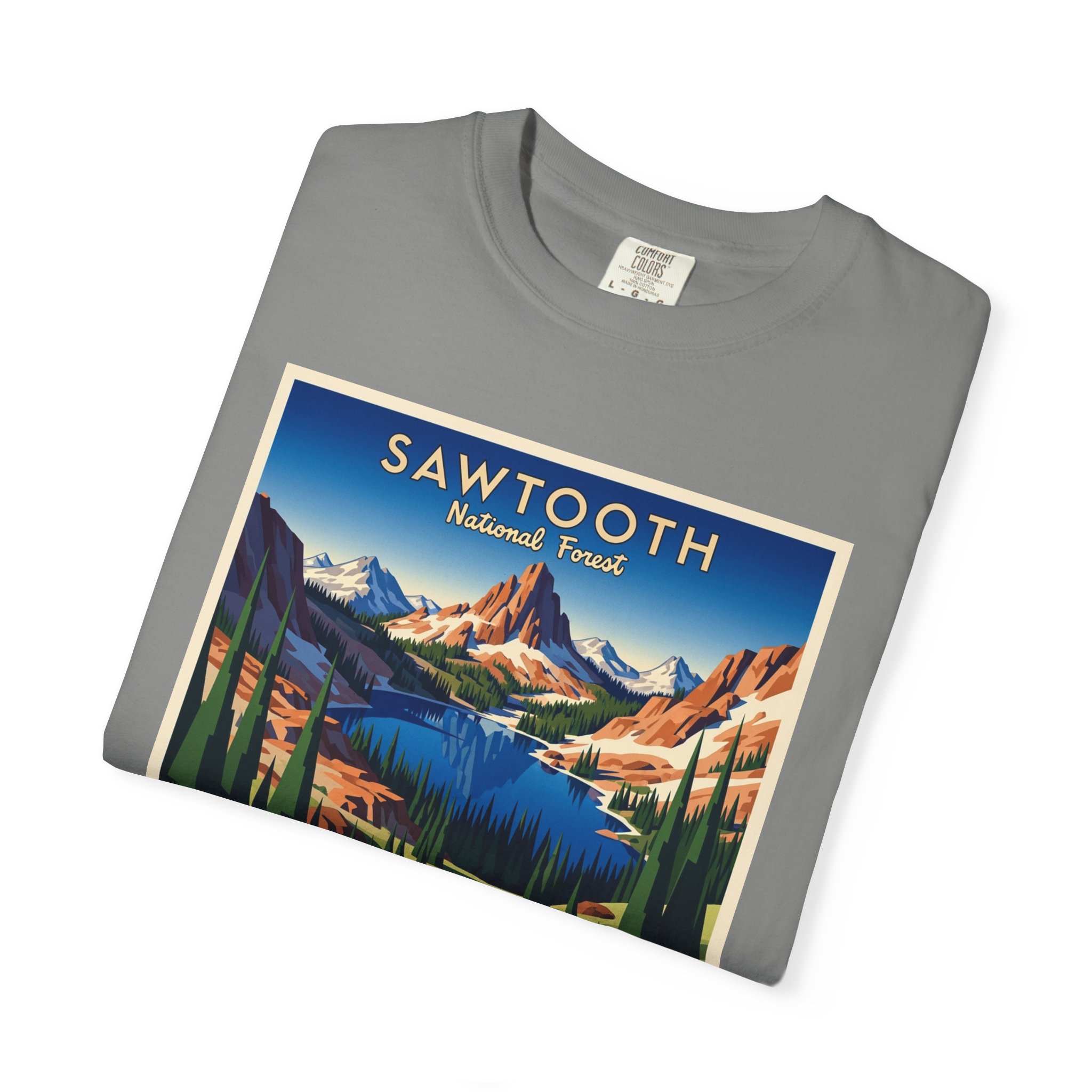 Sawtooth National Forest WPA Style Unisex T-shirt - Image 9