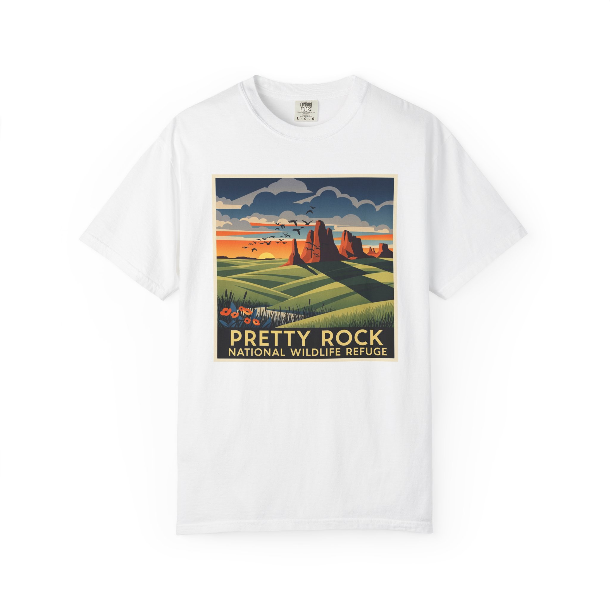 Pretty Rock National Wildlife Refuge WPA Style Unisex T-shirt