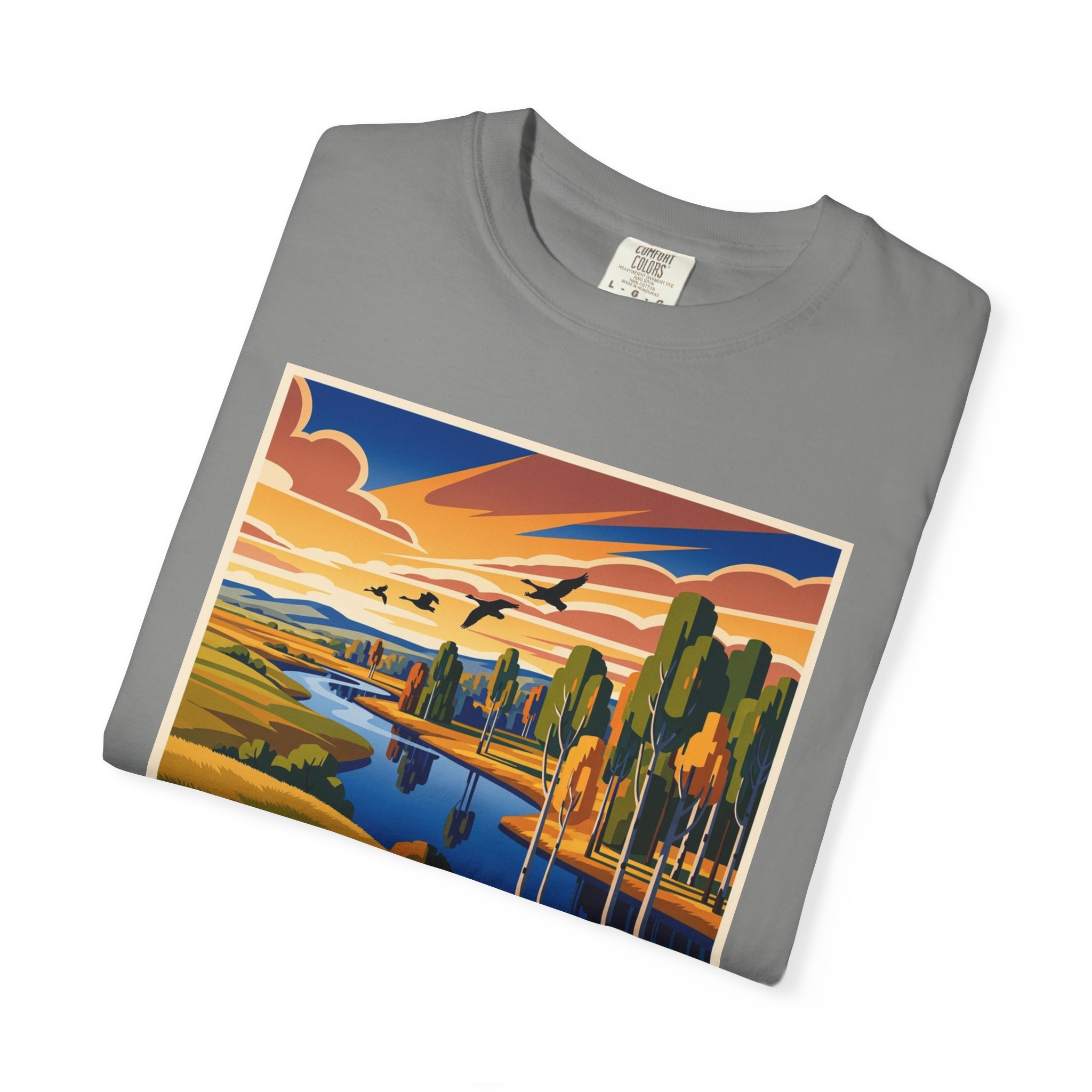 Little River National Wildlife Refuge WPA Style Unisex T-shirt - Image 9
