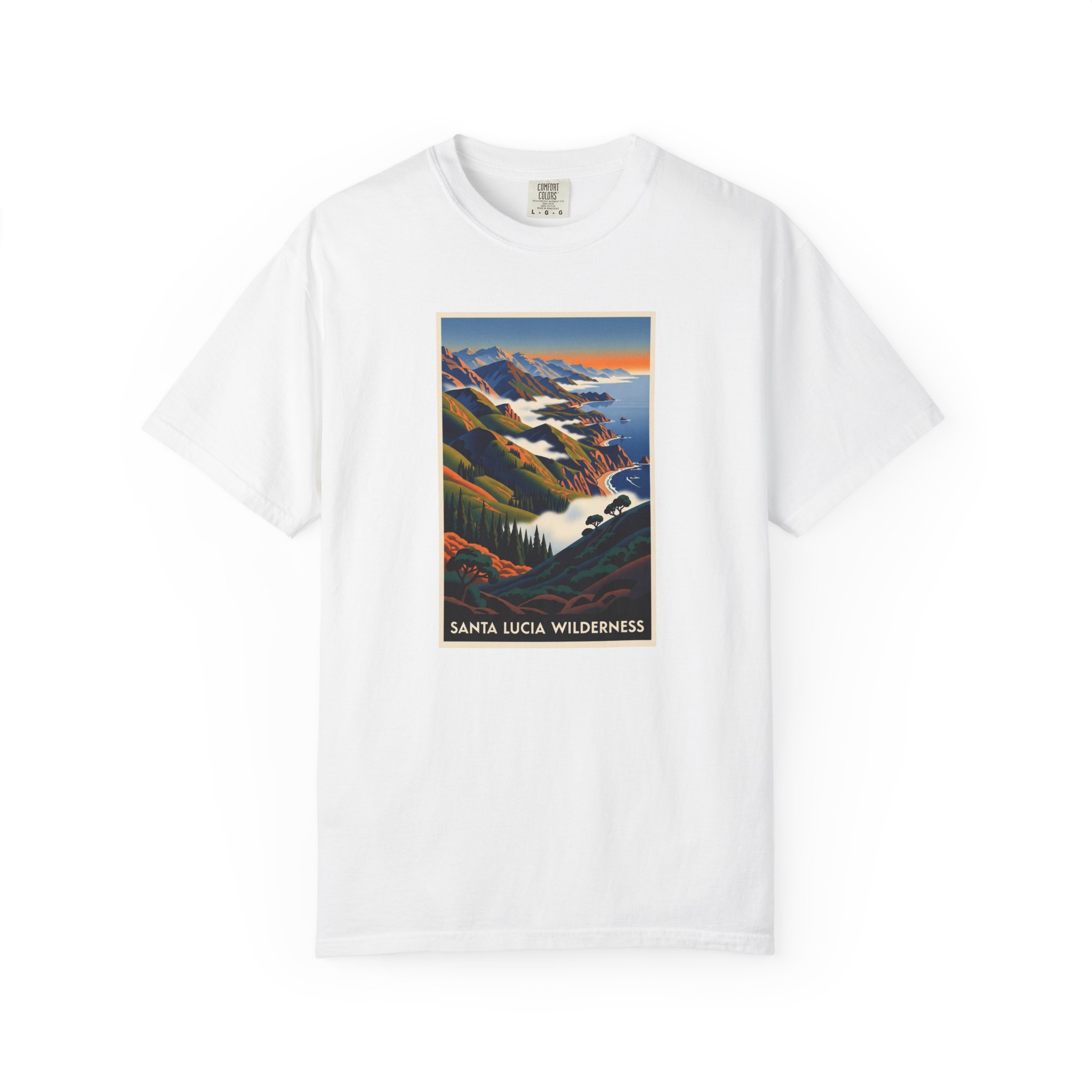 Santa Lucia Wilderness WPA Style Unisex T-shirt