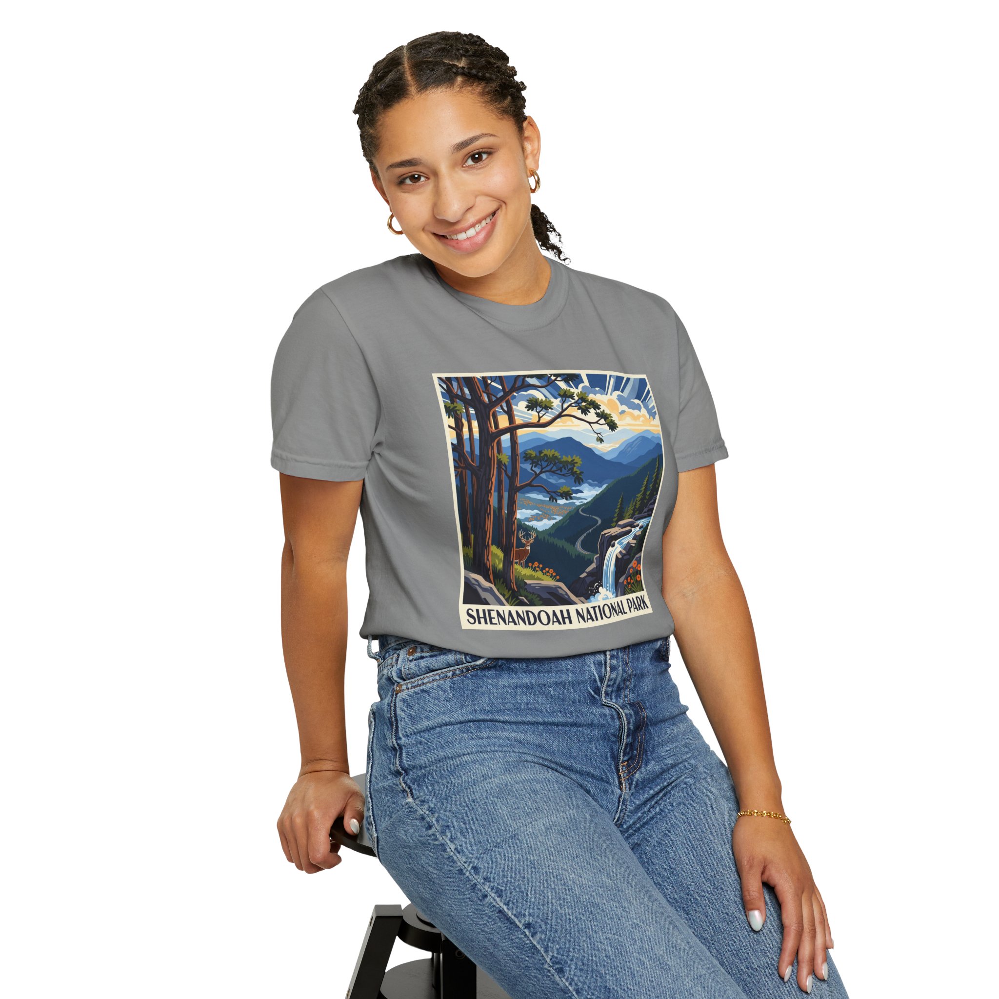 Shenandoah National Park WPA Style Unisex T-shirt - Image 11