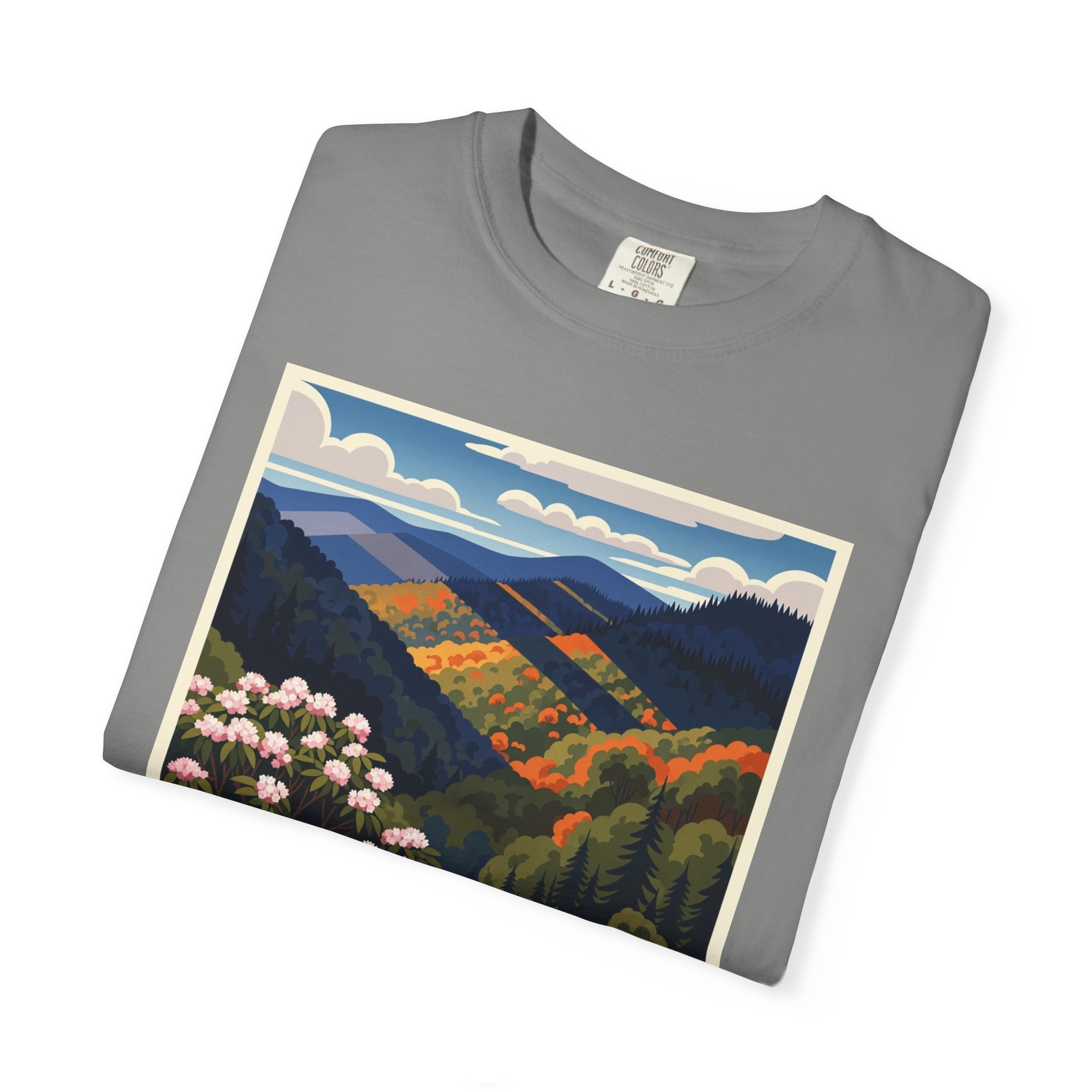 Unaka Mountain Wilderness WPA Style Unisex T-shirt - Image 9