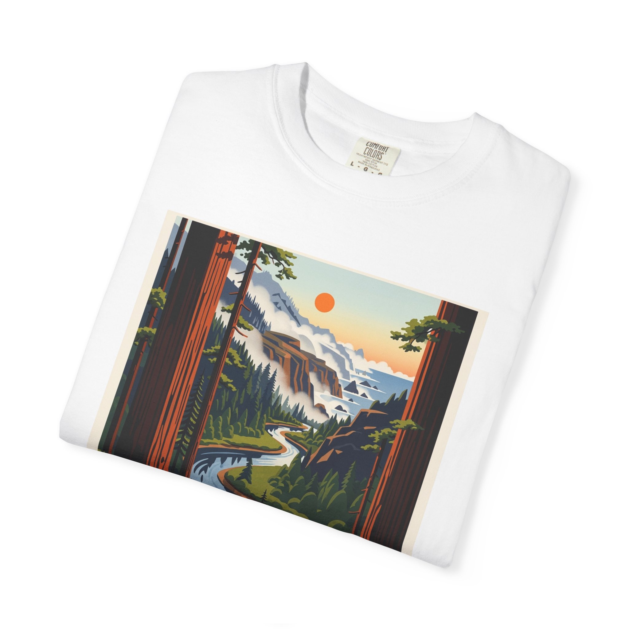 Six Rivers National Forest WPA Style Unisex T-shirt - Image 3