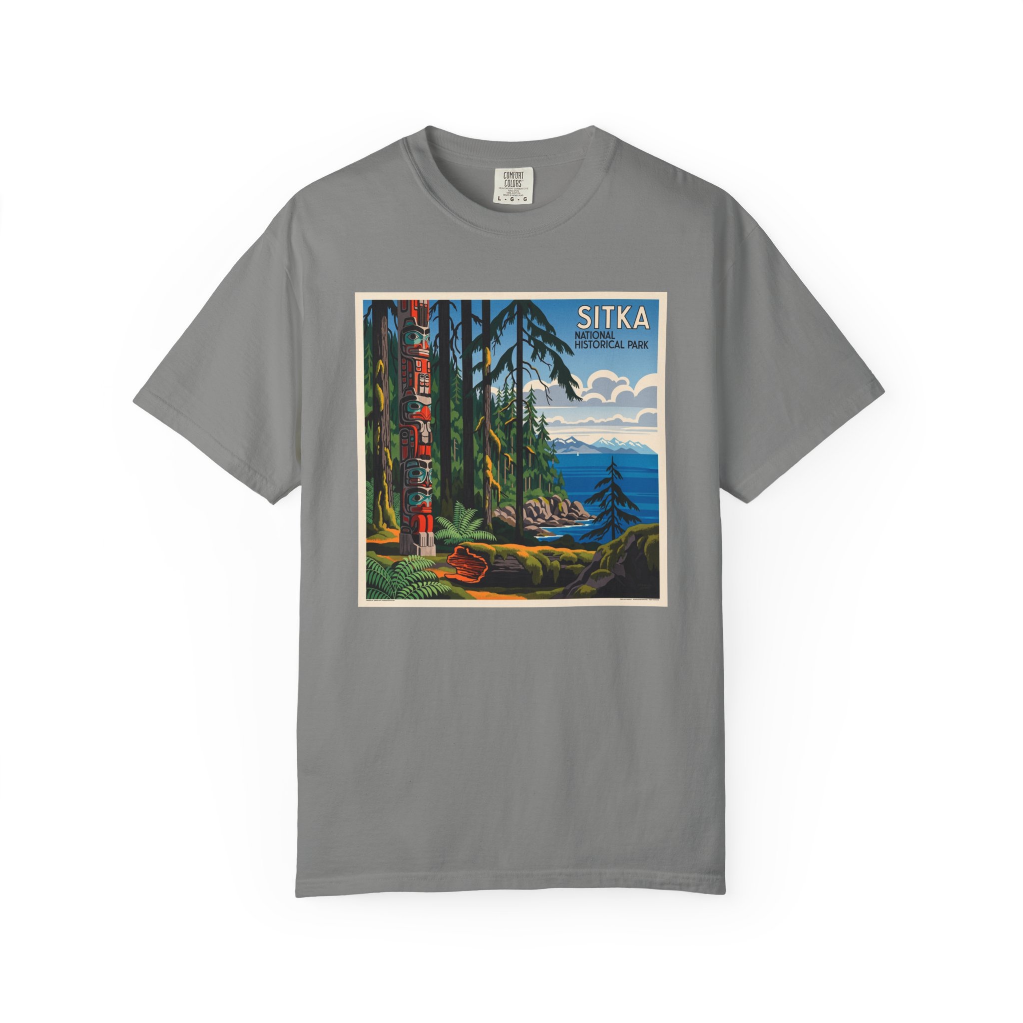 Sitka National Historical Park WPA Style Unisex T-shirt - Image 7