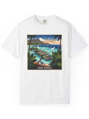 Pearl Harbor National Wildlife Refuge WPA Style Unisex T-shirt