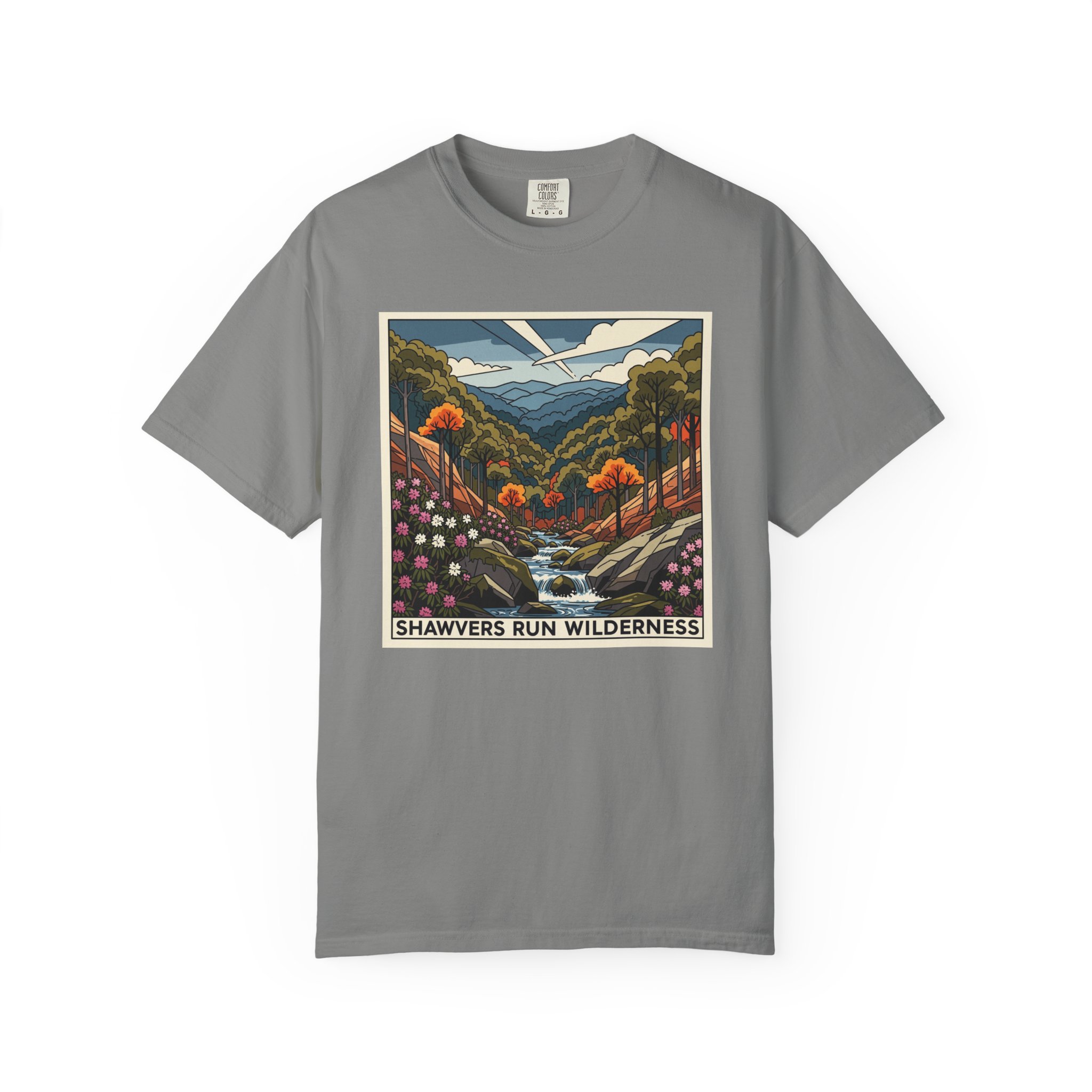 Shawvers Run Wilderness WPA Style Unisex T-shirt - Image 7