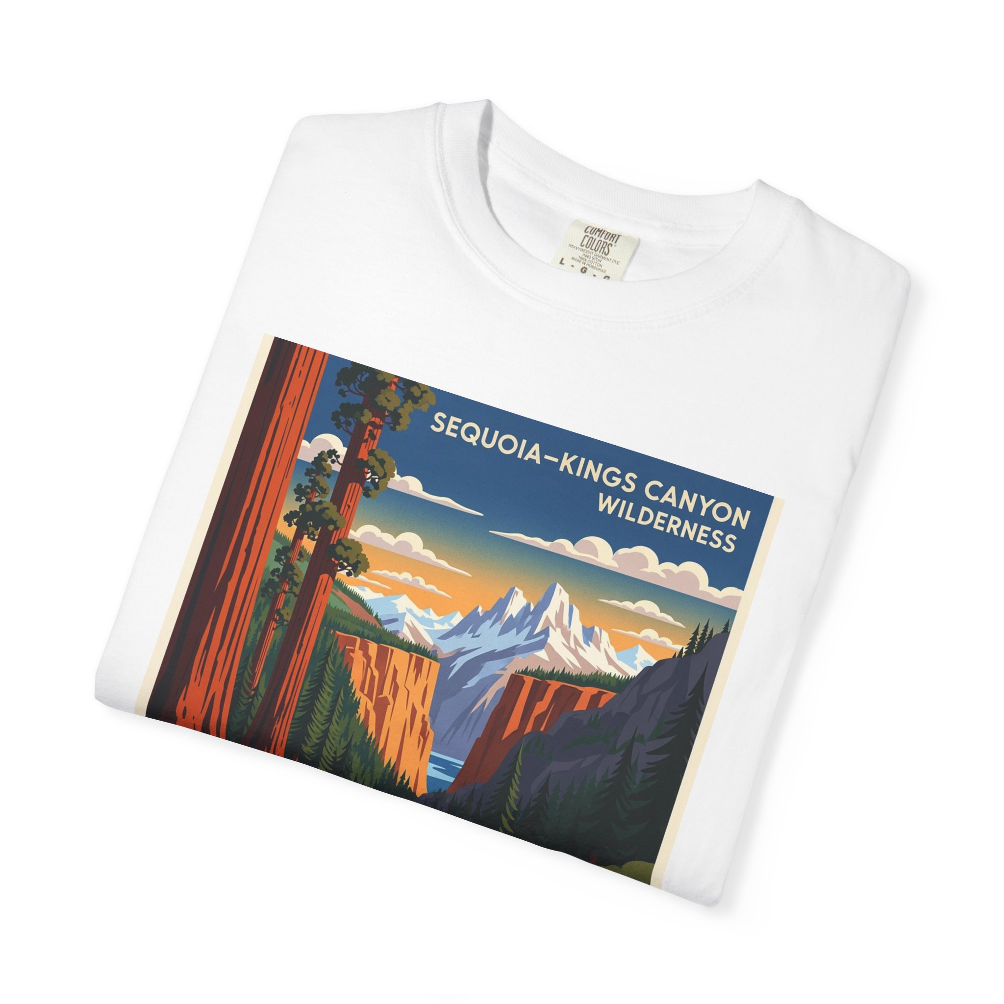 Sequoia–Kings Canyon Wilderness WPA Style Unisex T-shirt - Image 3