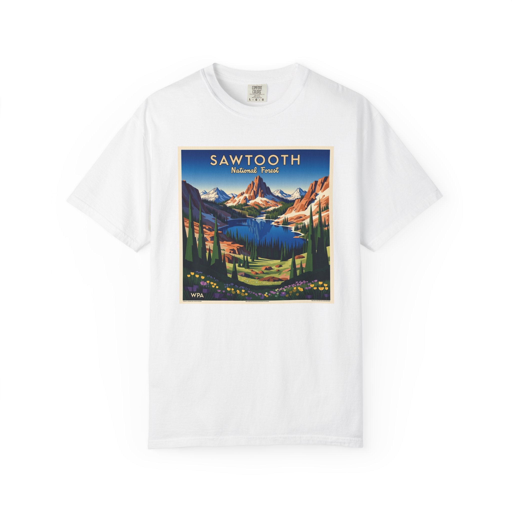 Sawtooth National Forest WPA Style Unisex T-shirt