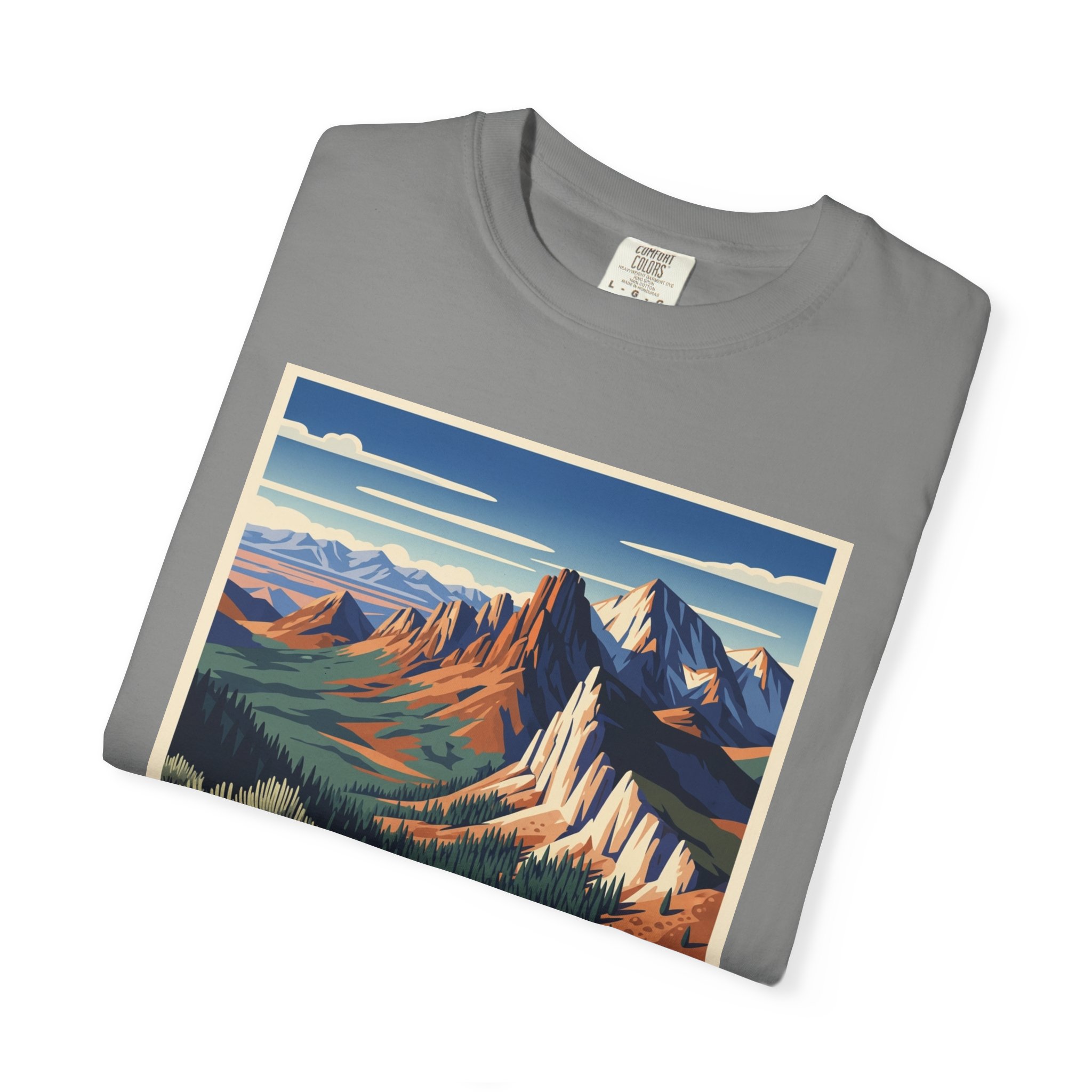 South Egan Range Wilderness WPA Style Unisex T-shirt - Image 9