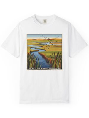 Oxford Slough Waterfowl Production Area WPA Style Unisex T-shirt