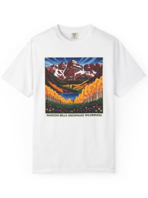 Maroon Bells–Snowmass Wilderness WPA Style Unisex T-shirt