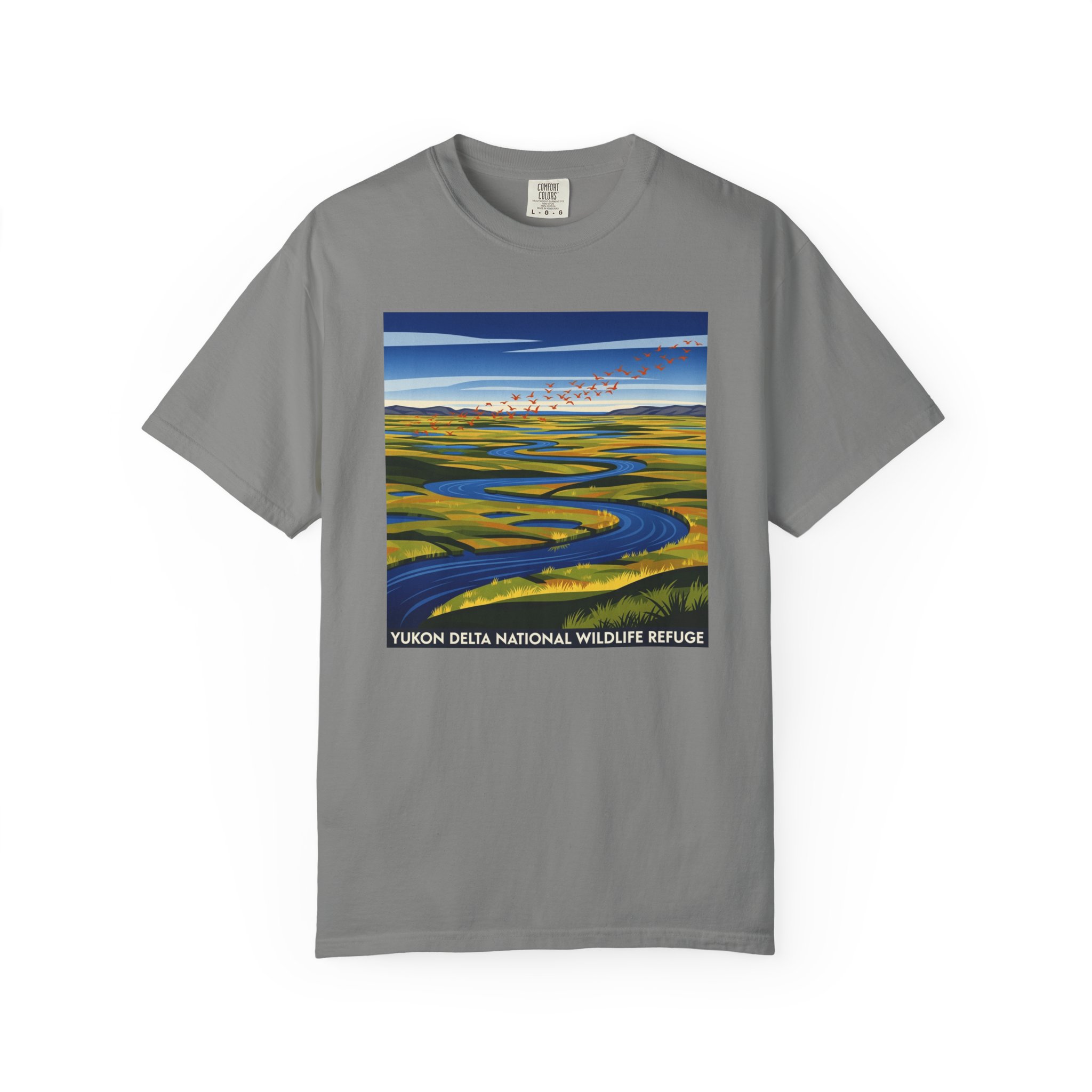 Yukon Delta National Wildlife Refuge WPA Style Unisex T-shirt - Image 7