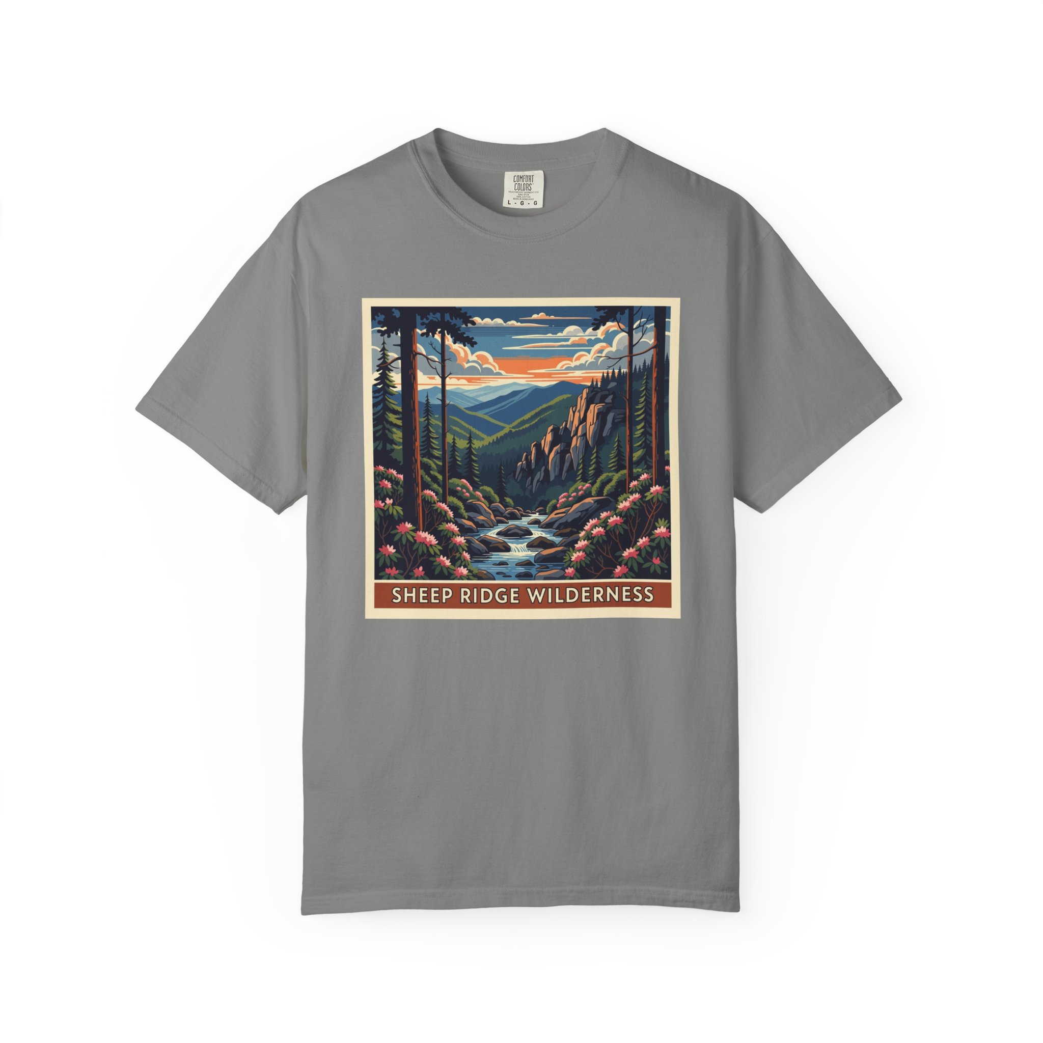 Sheep Ridge Wilderness WPA Style Unisex T-shirt - Image 7