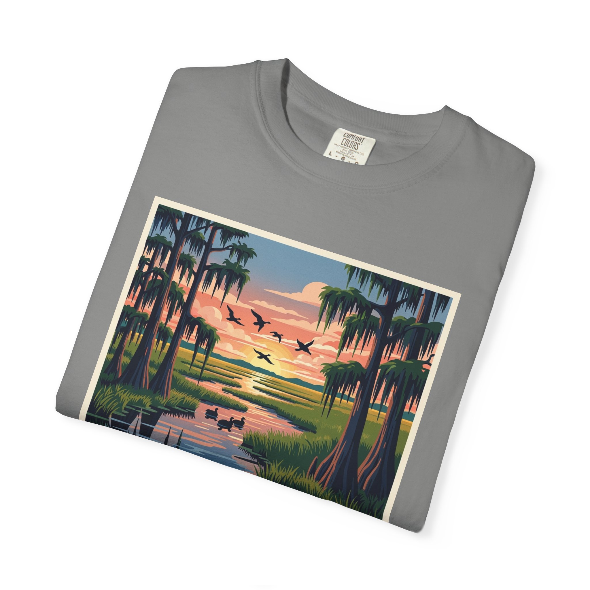 Waccamaw National Wildlife Refuge WPA Style Unisex T-shirt - Image 9