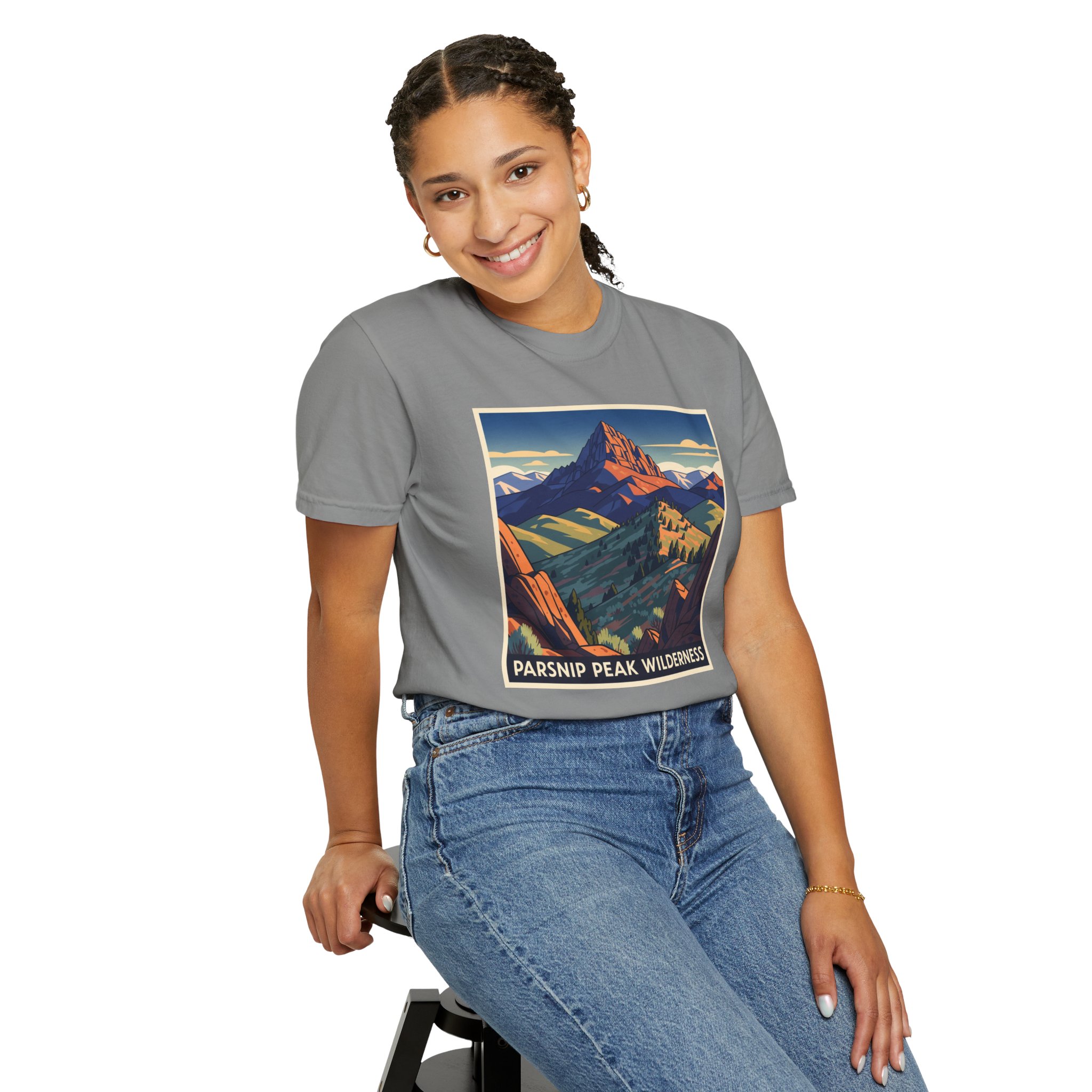 Parsnip Peak Wilderness WPA Style Unisex T-shirt - Image 11