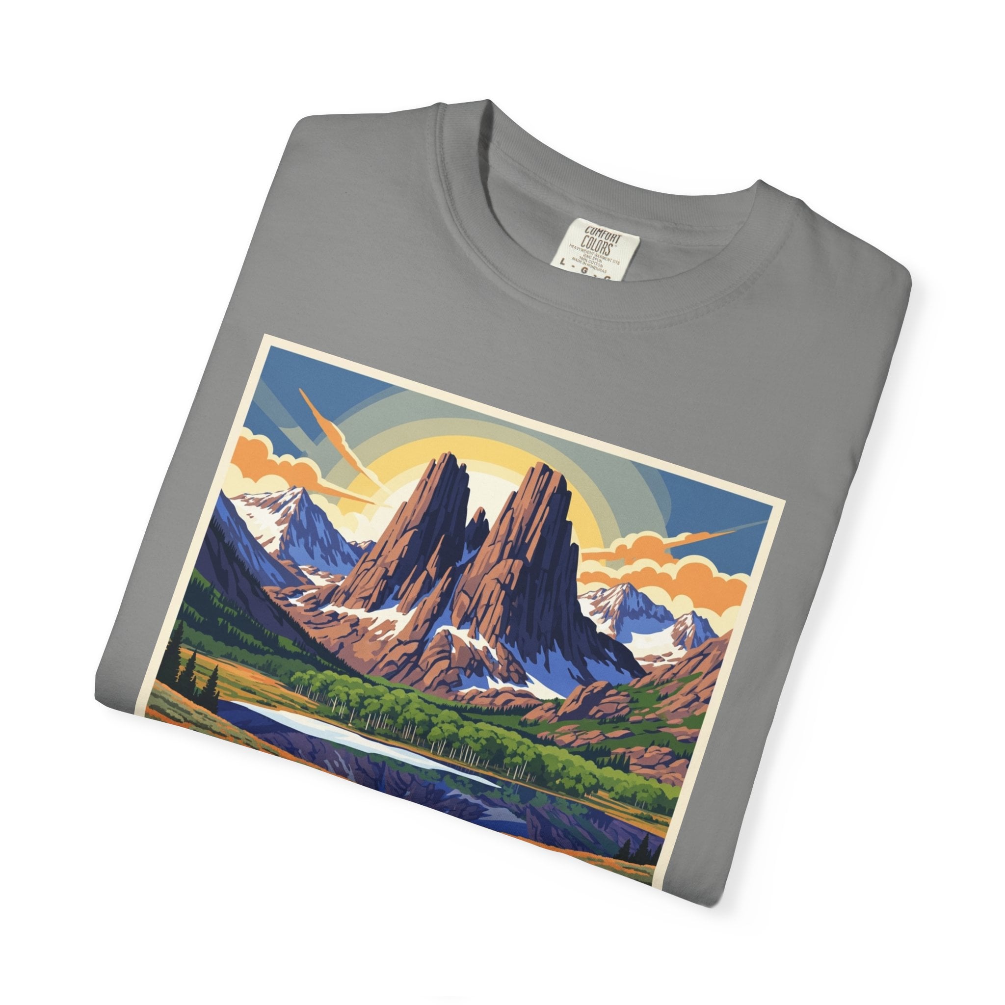 Ruby Mountains Wilderness WPA Style Unisex T-shirt - Image 9