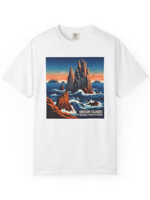 Oregon Islands National Wildlife Refuge WPA Style Unisex T-shirt