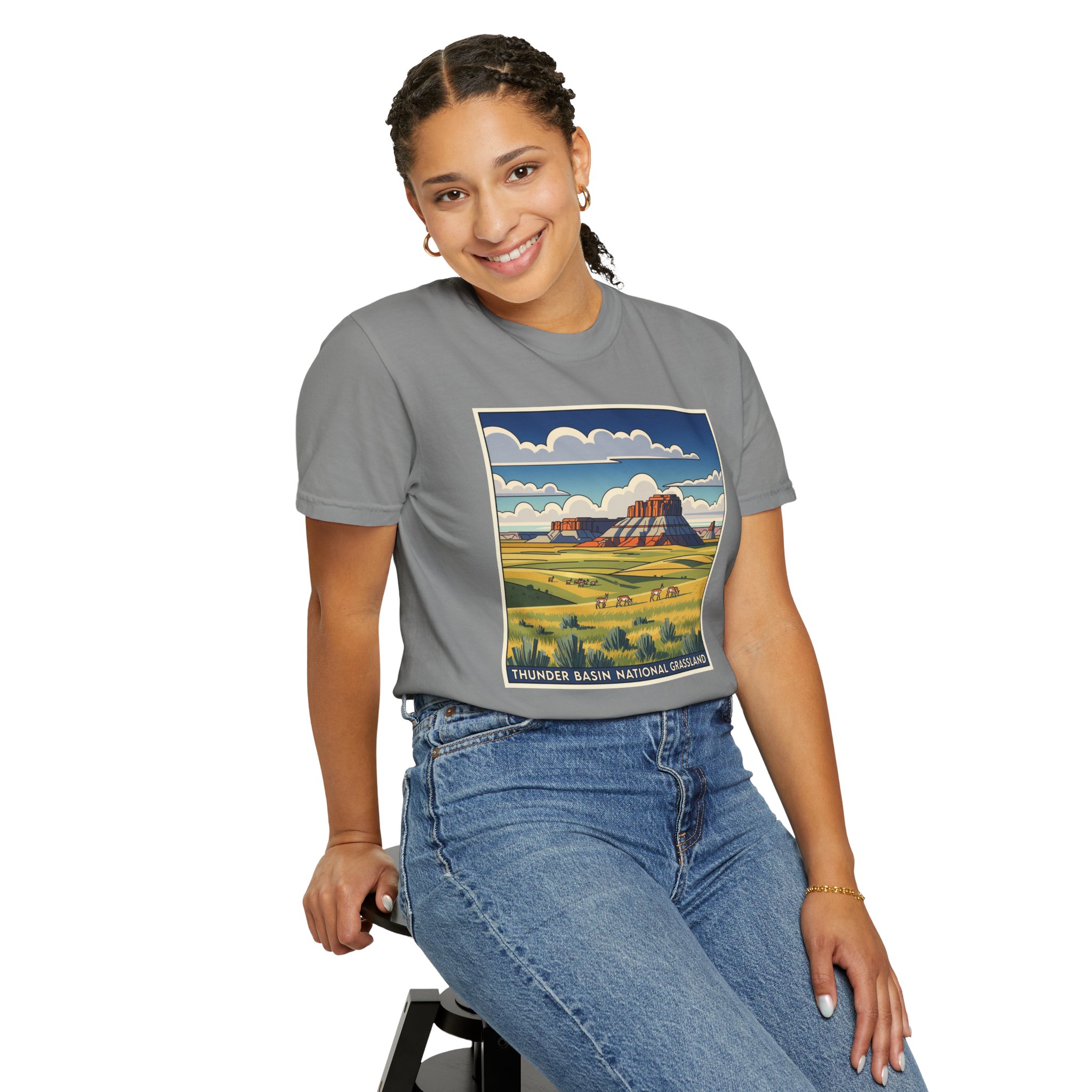 Thunder Basin National Grassland WPA Style Unisex T-shirt - Image 11