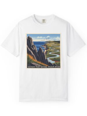 Sachuest Point National Wildlife Refuge WPA Style Unisex T-shirt
