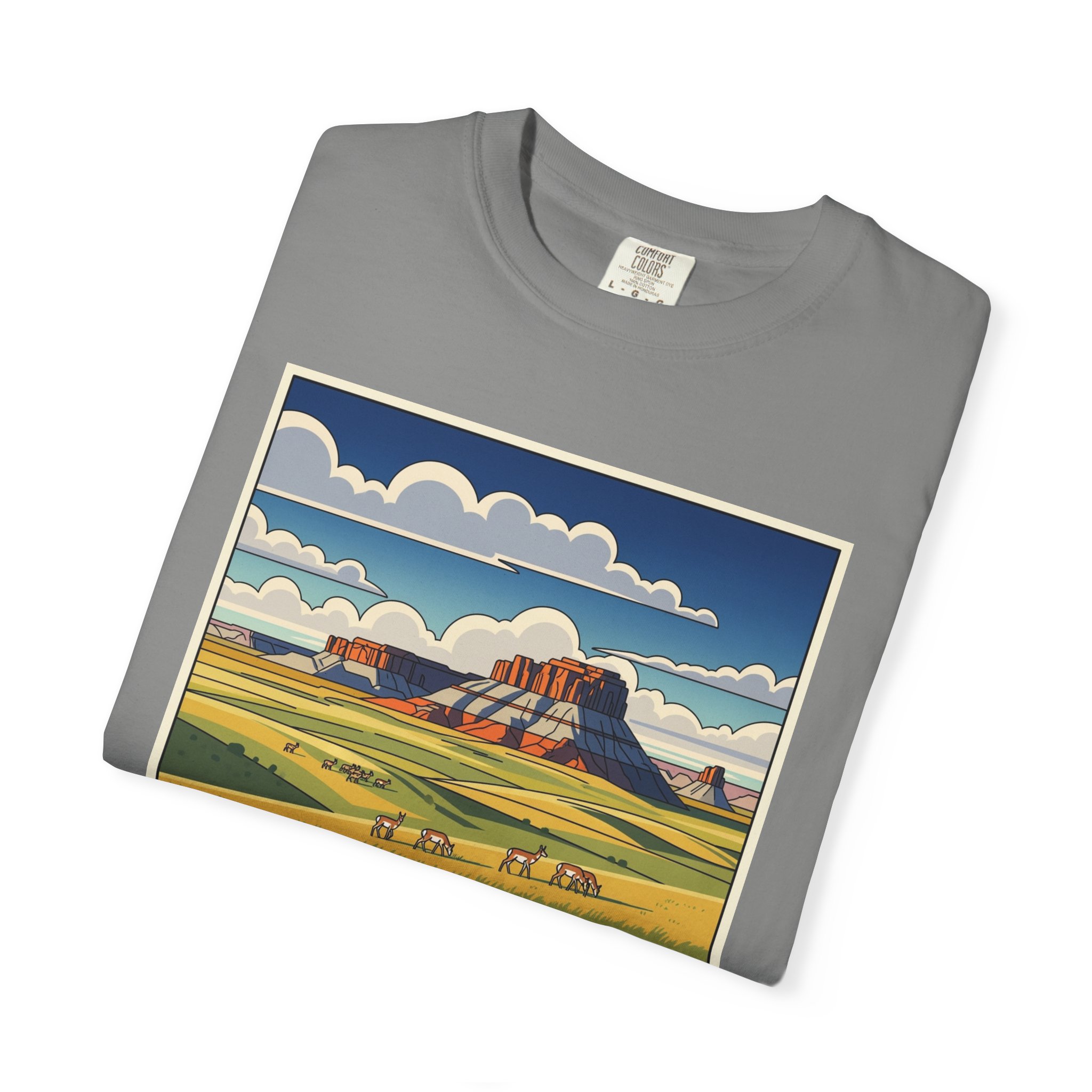 Thunder Basin National Grassland WPA Style Unisex T-shirt - Image 9