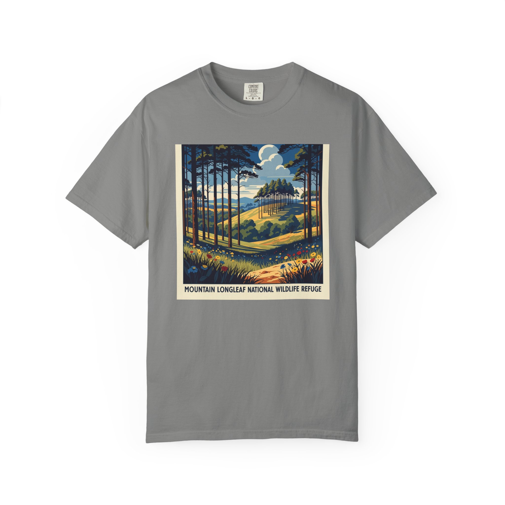 Mountain Longleaf National Wildlife Refuge WPA Style Unisex T-shirt - Image 7
