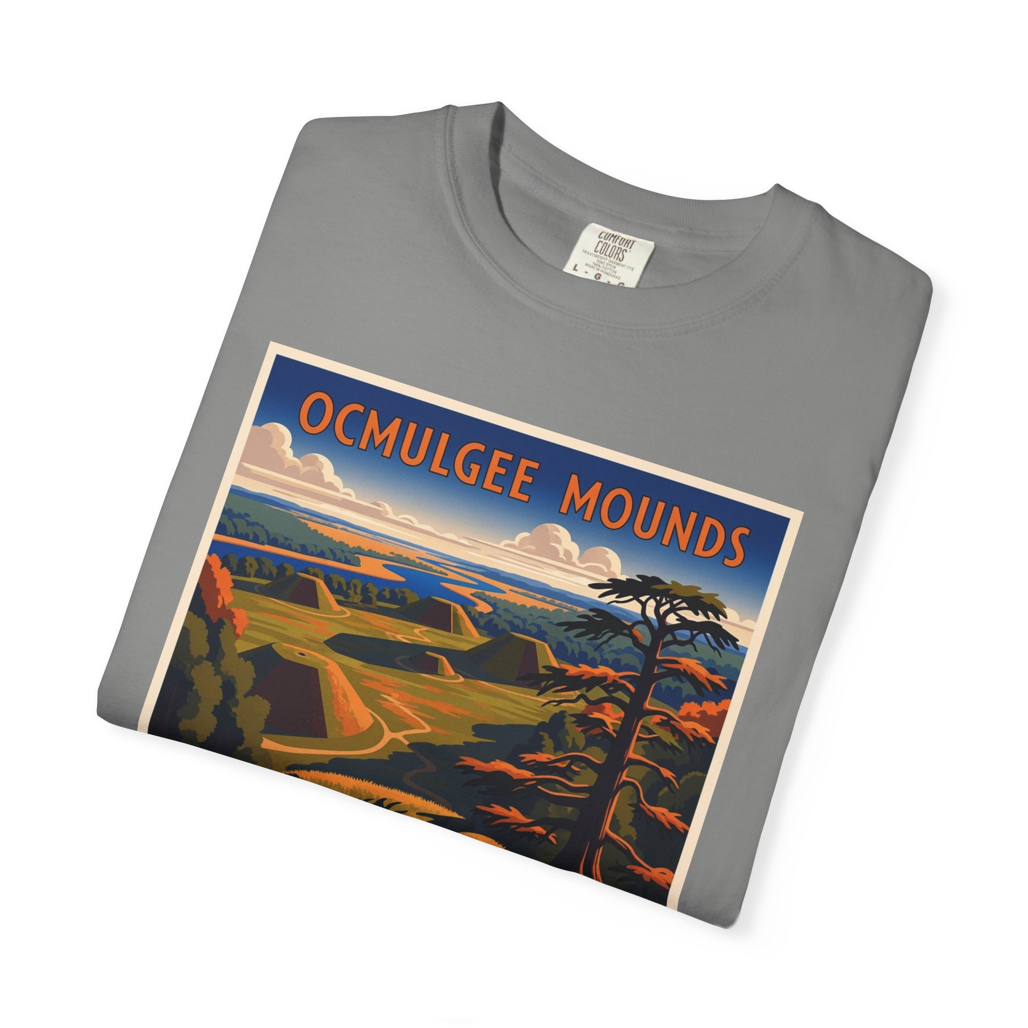 Ocmulgee Mounds National Historical Park WPA Style Unisex T-shirt - Image 9