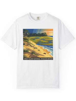 Wolf Island National Wildlife Refuge WPA Style Unisex T-shirt
