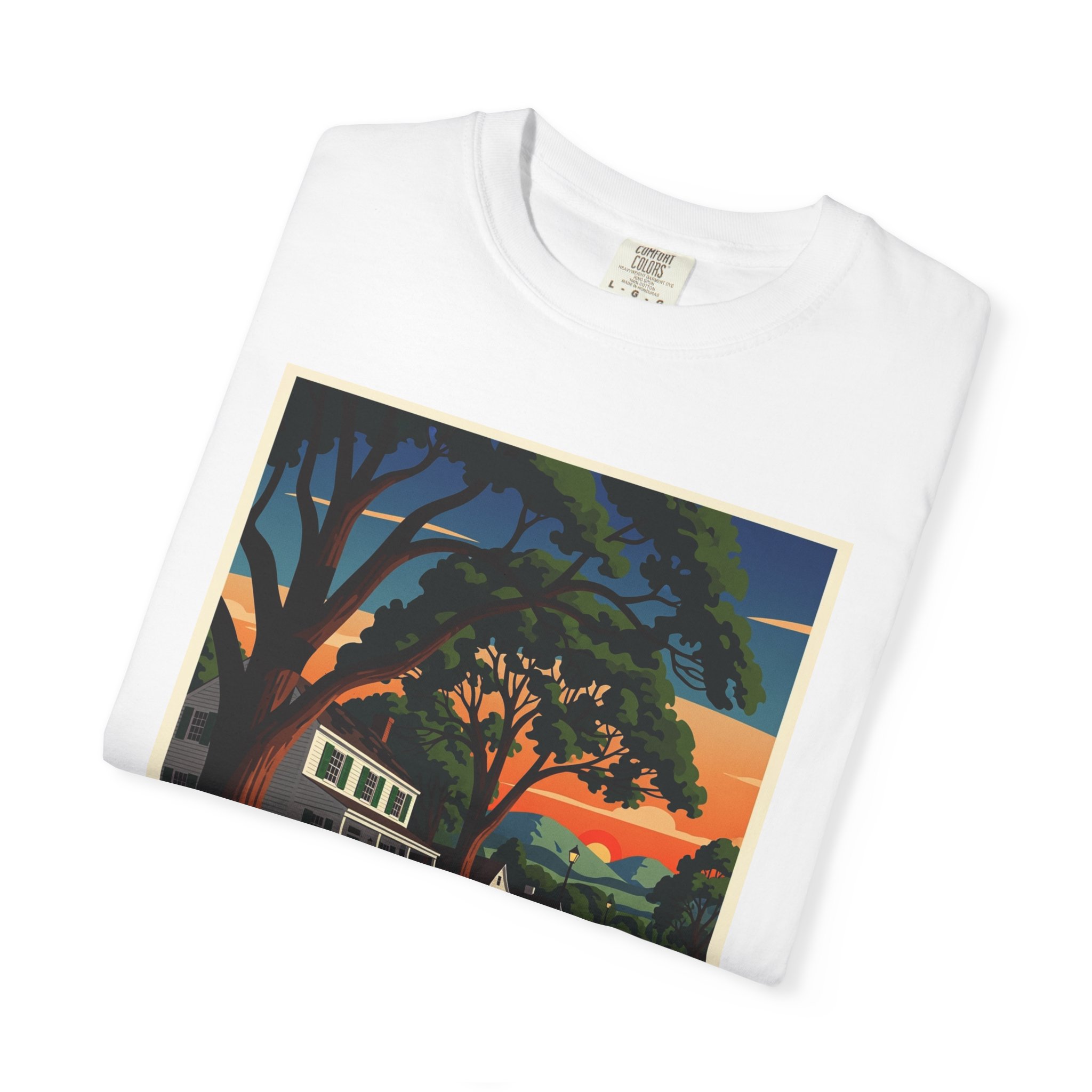 President William Jefferson Clinton Birthplace Home National Historic Site WPA Style Unisex T-shirt - Image 3