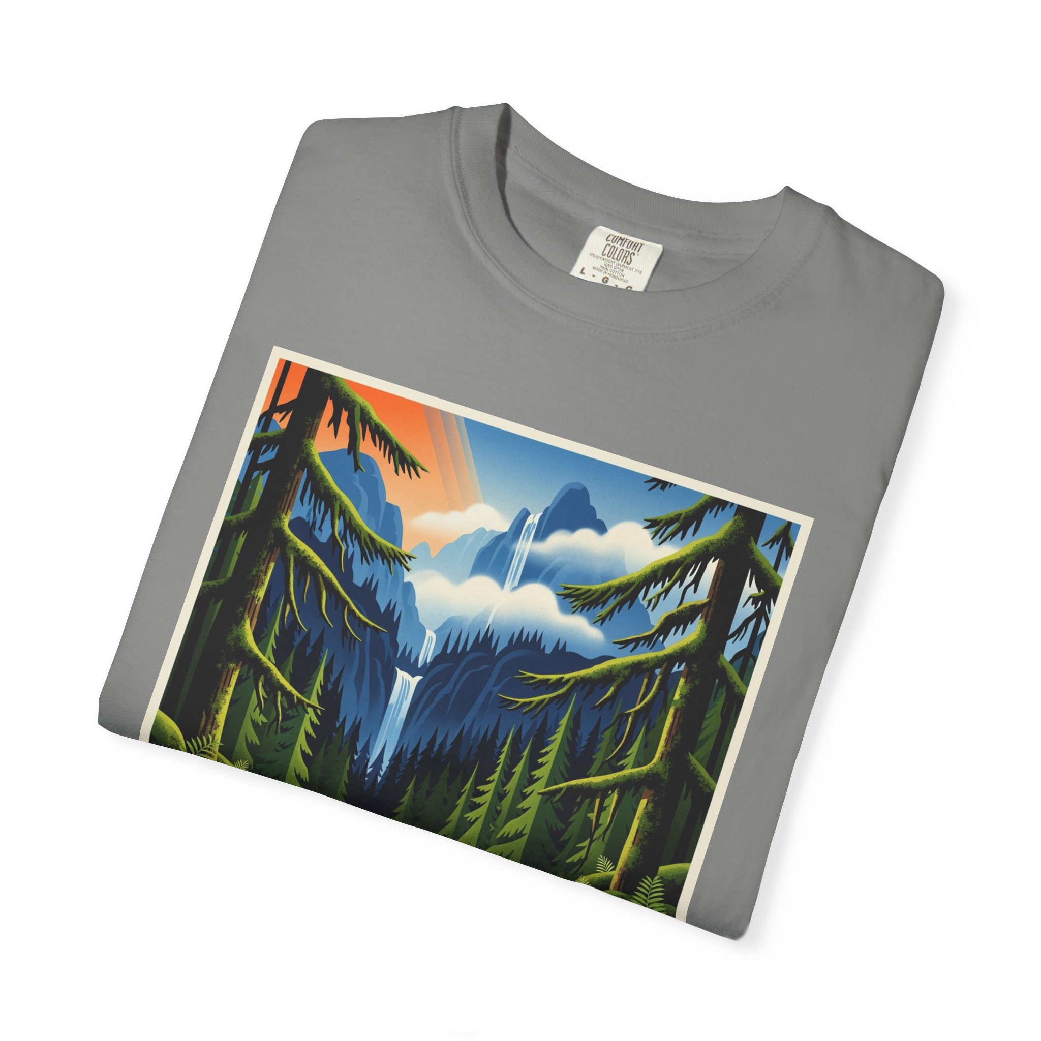 South Baranof Wilderness WPA Style Unisex T-shirt - Image 9