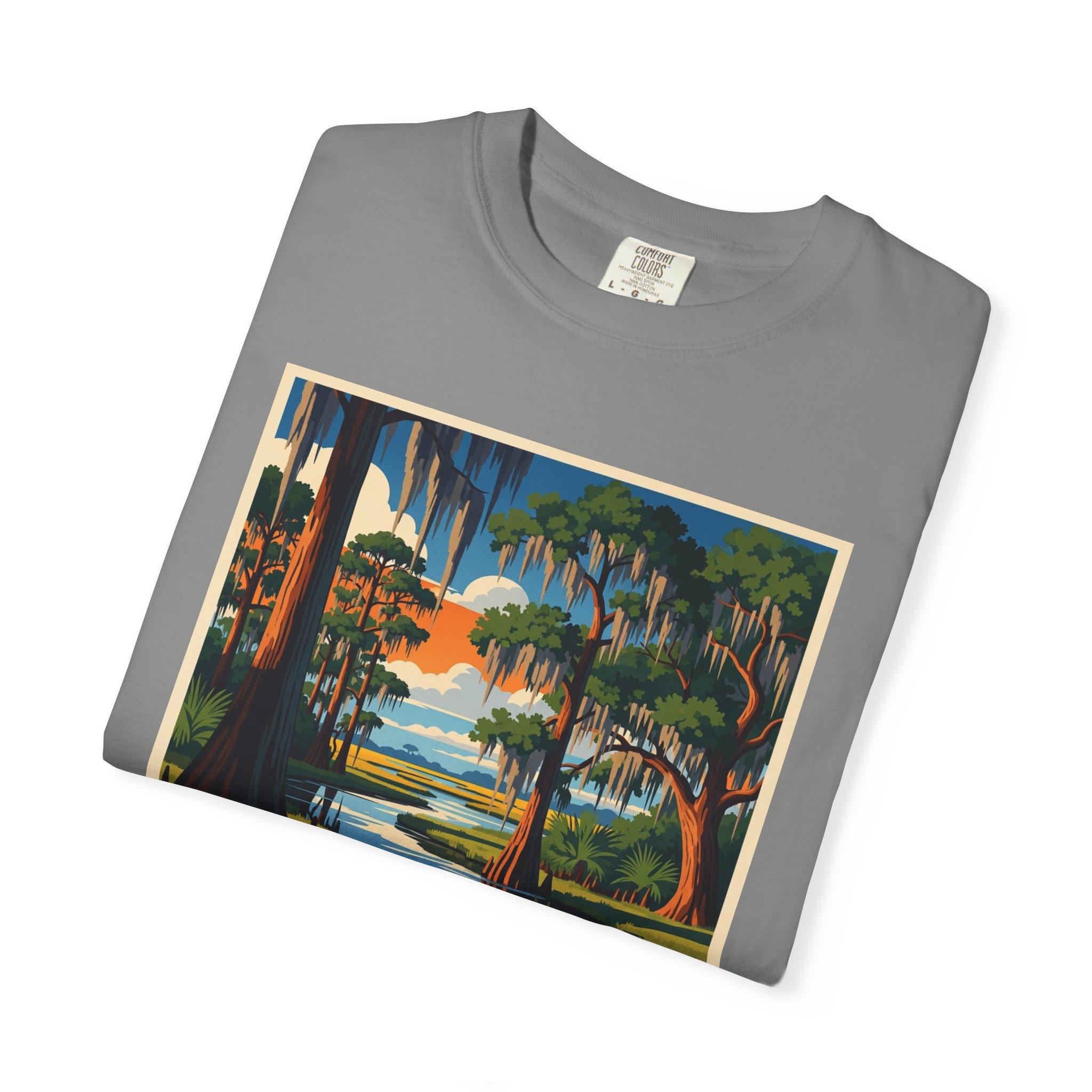 Wambaw Creek Wilderness WPA Style Unisex T-shirt - Image 9