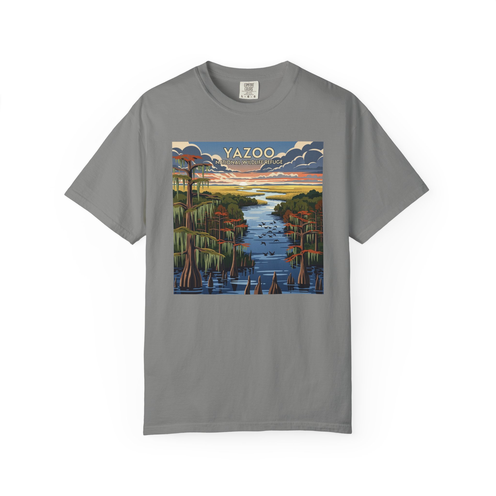 Yazoo National Wildlife Refuge WPA Style Unisex T-shirt - Image 7