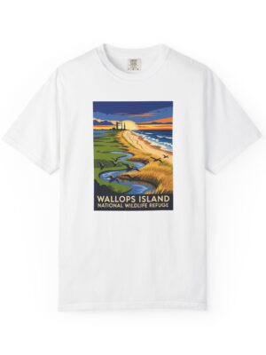 Wallops Island National Wildlife Refuge WPA Style Unisex T-shirt