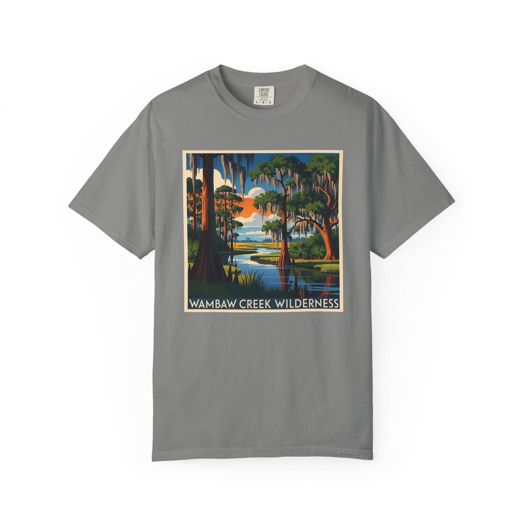 Wambaw Creek Wilderness WPA Style Unisex T-shirt - Image 7