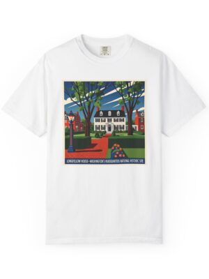 Longfellow House–Washington's Headquarters National Historic Site WPA Style Unisex T-shirt