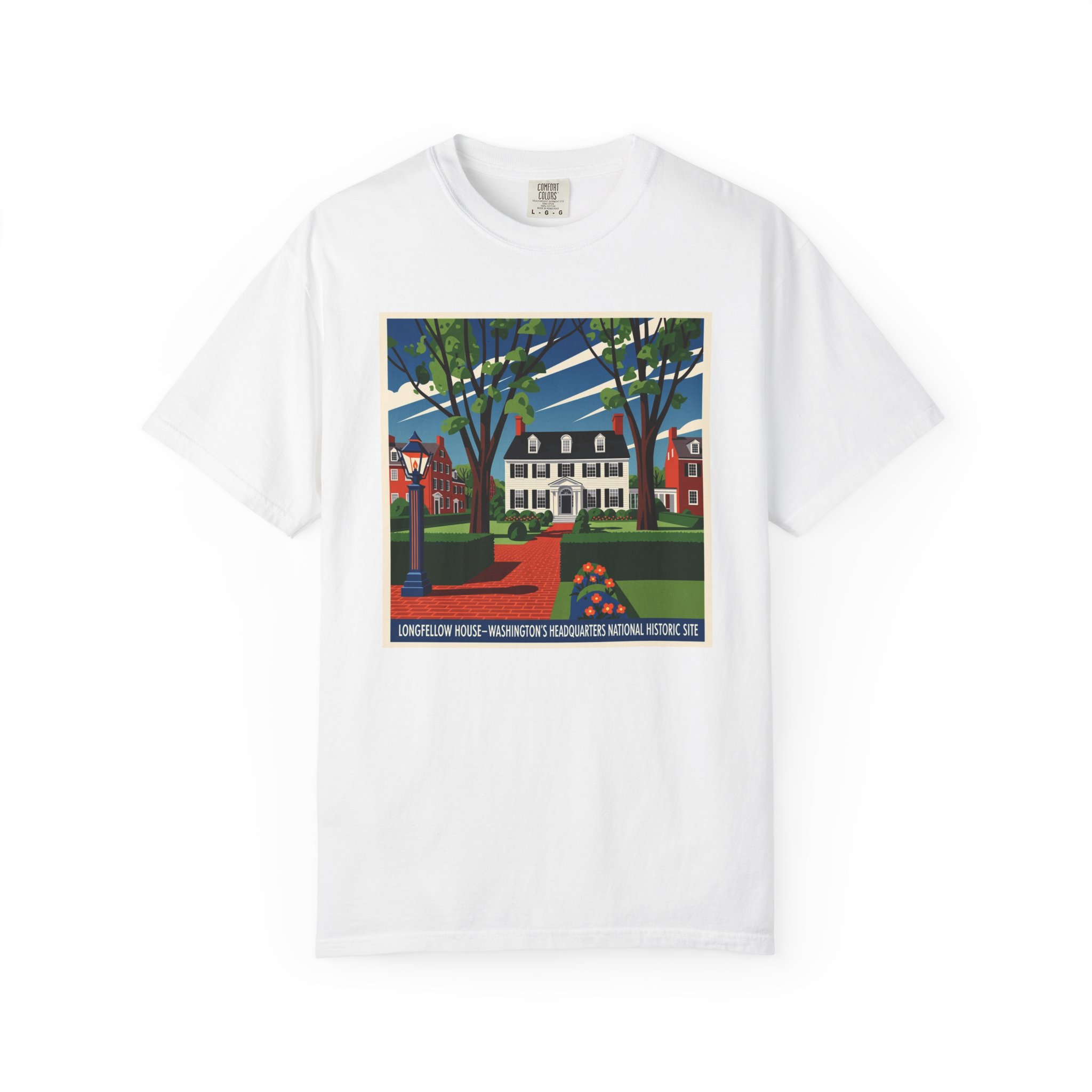 Longfellow House–Washington's Headquarters National Historic Site WPA Style Unisex T-shirt