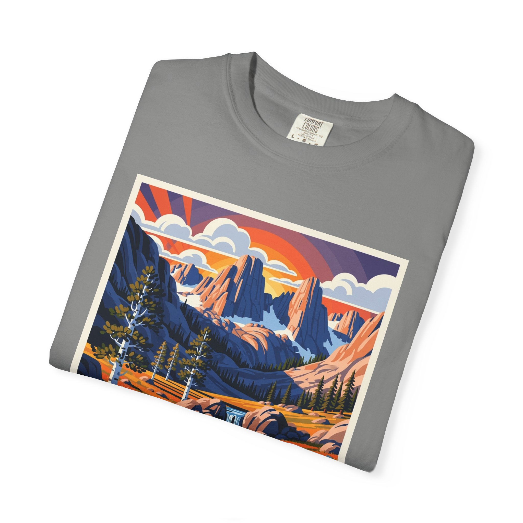 Owens River Headwaters Wilderness WPA Style Unisex T-shirt - Image 9