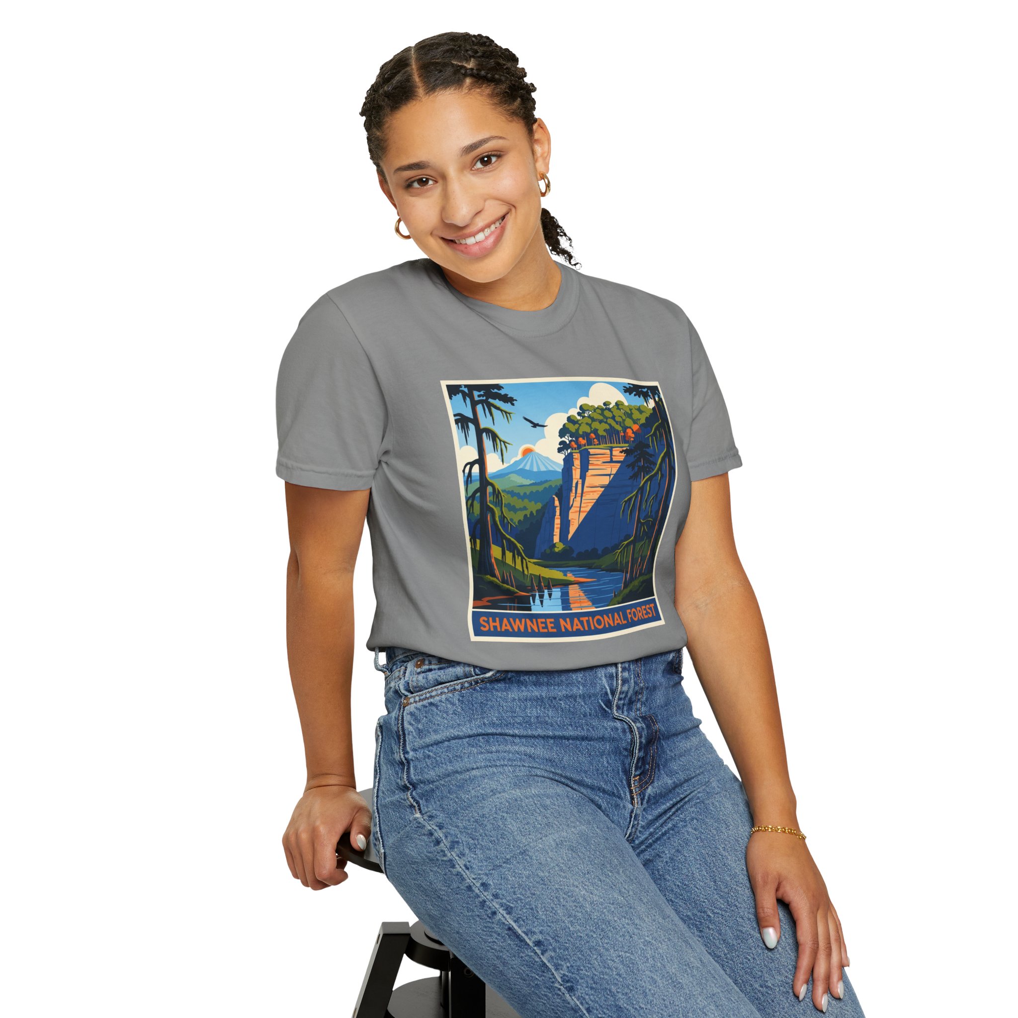 Shawnee National Forest WPA Style Unisex T-shirt - Image 11